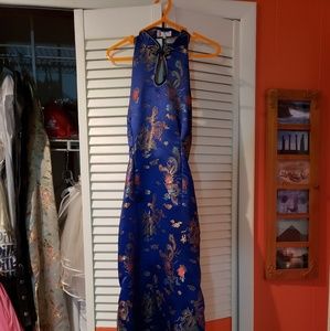Long Chinese-style Satin dress